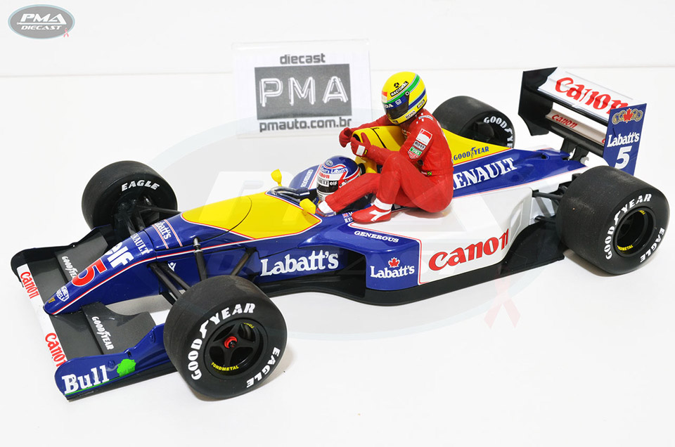 AYRTON SENNA, NIGEL MANSELL 1991 WILLIAMS FW14 1:18